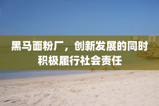 黑馬面粉廠，創(chuàng)新發(fā)展的同時積極履行社會責(zé)任
