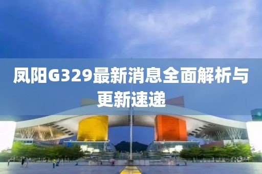 鳳陽(yáng)G329最新消息全面解析與更新速遞