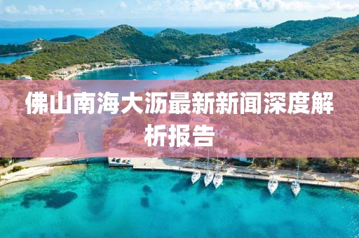 佛山南海大瀝最新新聞深度解析報告