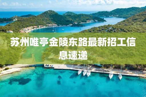 蘇州唯亭金陵東路最新招工信息速遞