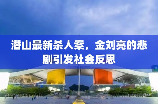 潛山最新殺人案，金劉亮的悲劇引發(fā)社會(huì)反思