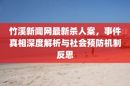 竹溪新聞網(wǎng)最新殺人案，事件真相深度解析與社會(huì)預(yù)防機(jī)制反思