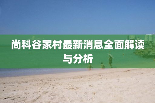 尚科谷家村最新消息全面解讀與分析