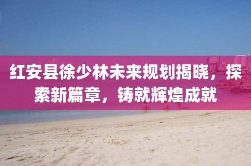 紅安縣徐少林未來規(guī)劃揭曉，探索新篇章，鑄就輝煌成就