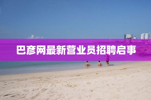 巴彥網(wǎng)最新營(yíng)業(yè)員招聘啟事