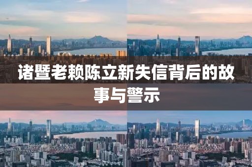 諸暨老賴陳立新失信背后的故事與警示