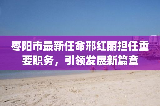 棗陽市最新任命邢紅麗擔(dān)任重要職務(wù)，引領(lǐng)發(fā)展新篇章