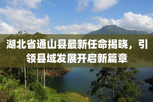 湖北省通山縣最新任命揭曉，引領(lǐng)縣域發(fā)展開(kāi)啟新篇章