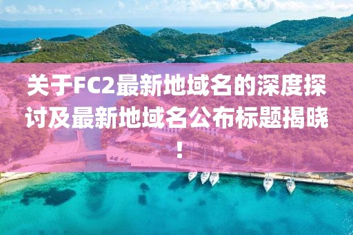 關(guān)于FC2最新地域名的深度探討及最新地域名公布標(biāo)題揭曉！
