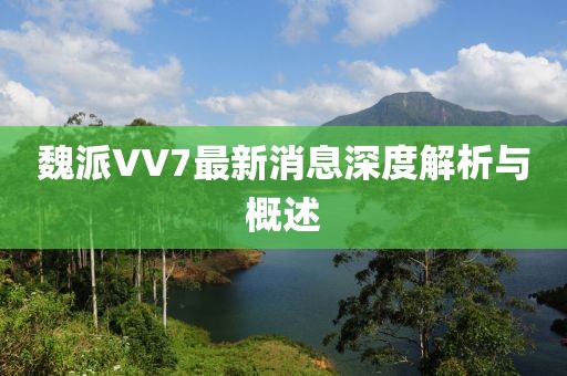 魏派VV7最新消息深度解析與概述