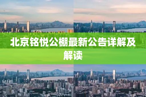 北京銘悅公棚最新公告詳解及解讀