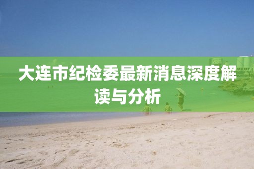 大連市紀(jì)檢委最新消息深度解讀與分析