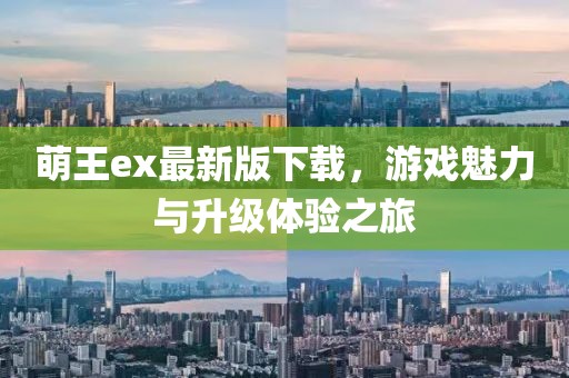萌王ex最新版下載，游戲魅力與升級體驗之旅