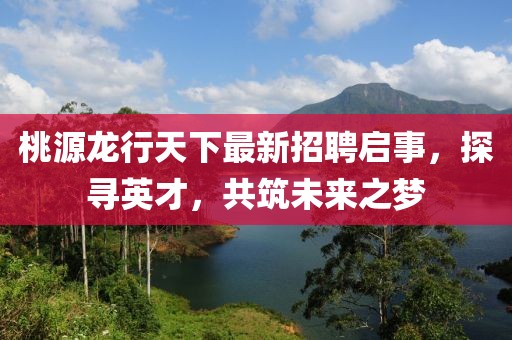 桃源龍行天下最新招聘啟事，探尋英才，共筑未來之夢(mèng)