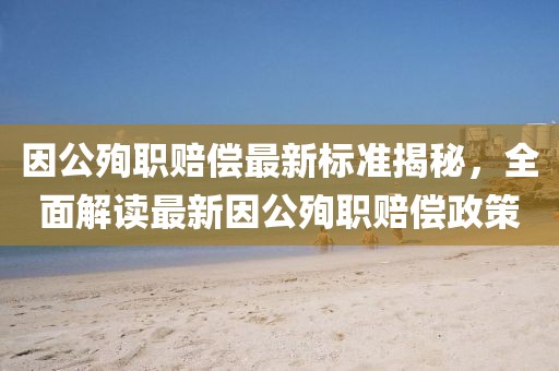 因公殉職賠償最新標(biāo)準(zhǔn)揭秘，全面解讀最新因公殉職賠償政策