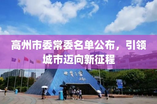 高州市委常委名單公布，引領(lǐng)城市邁向新征程