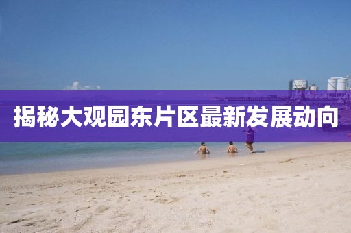 揭秘大觀園東片區(qū)最新發(fā)展動(dòng)向